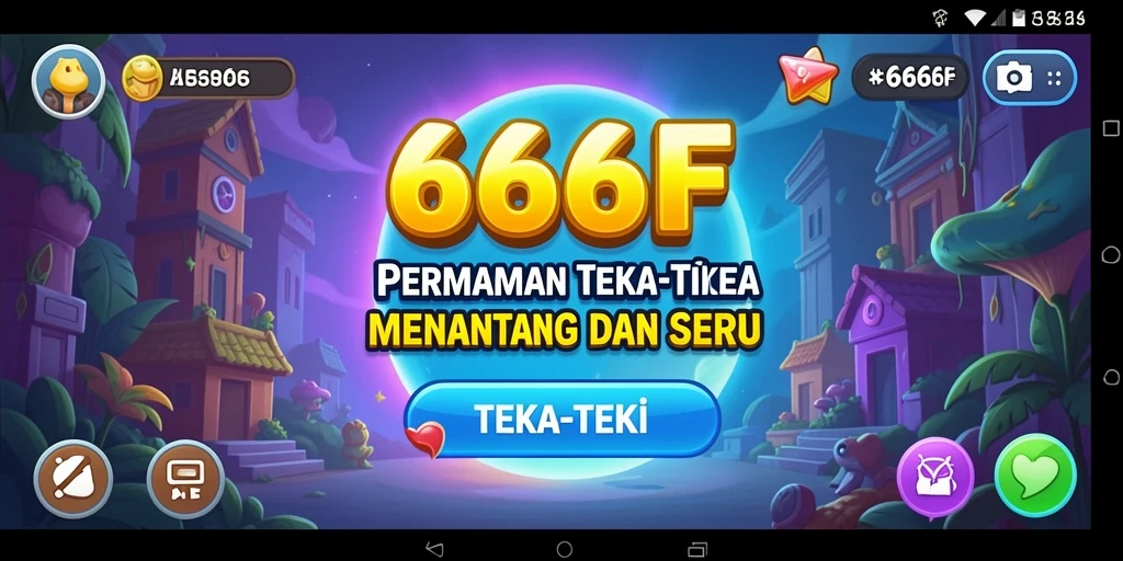 Tampilan antarmuka game Teka-Teki 666F yang menarik.