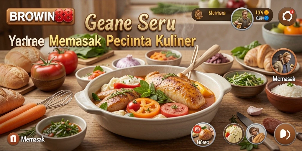 Screenshot BROWIN88 menampilkan tampilan antarmuka memasak yang menarik.