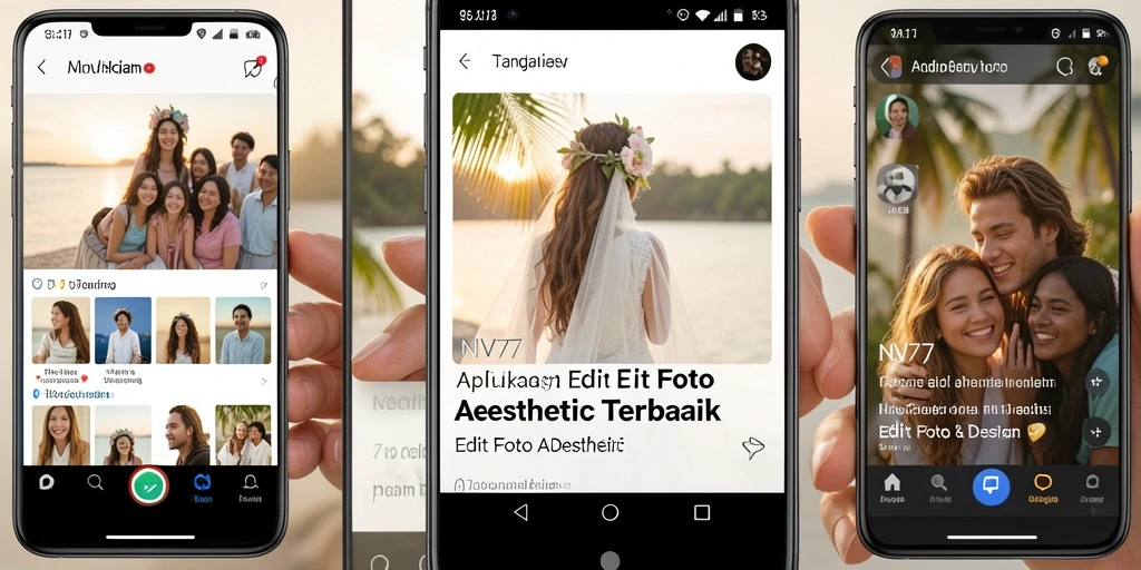 Antarmuka NV77 yang sederhana dan intuitif untuk Edit Foto Aesthetic.