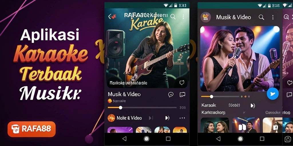 Tampilan antarmuka aplikasi RAFA88 dengan fitur Karaoke