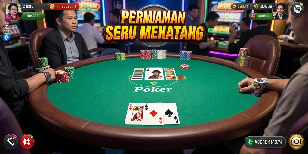 Antarmuka permainan Poker yang menarik dan interaktif dari S13.