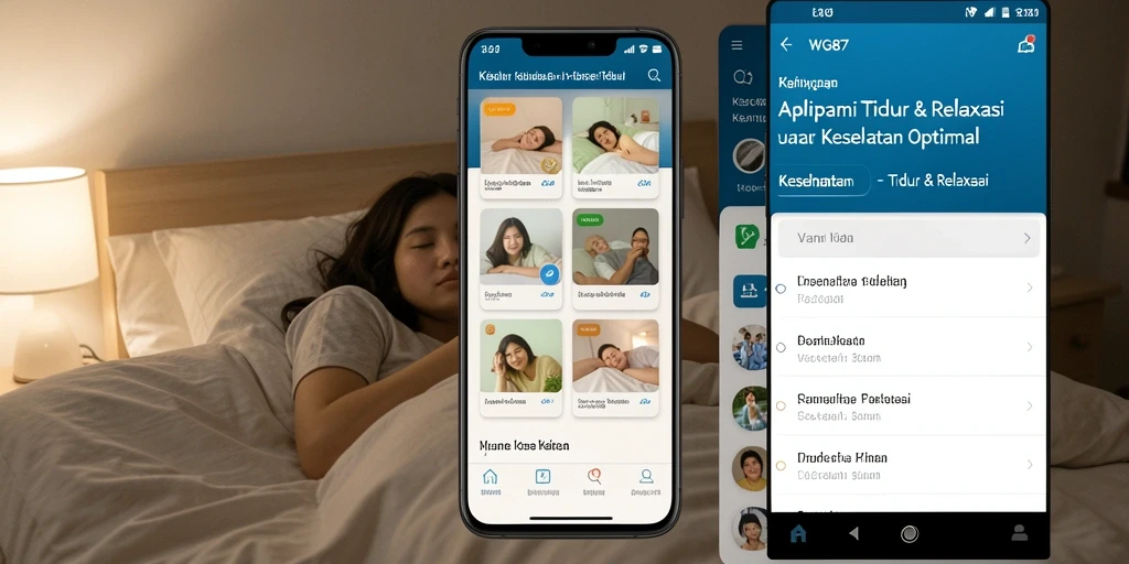 Antarmuka aplikasi tidur yang intuitif dan menenangkan.