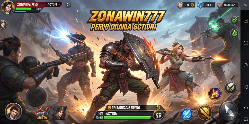 Tampilan antarmuka game ZONAWIN777 yang memukau dan penuh aksi.