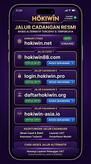 Akses Aman melalui Link Alternatif Hokiwin