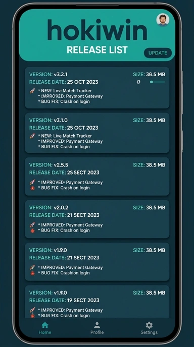 Riwayat Versi Hokiwin untuk Pengguna Android